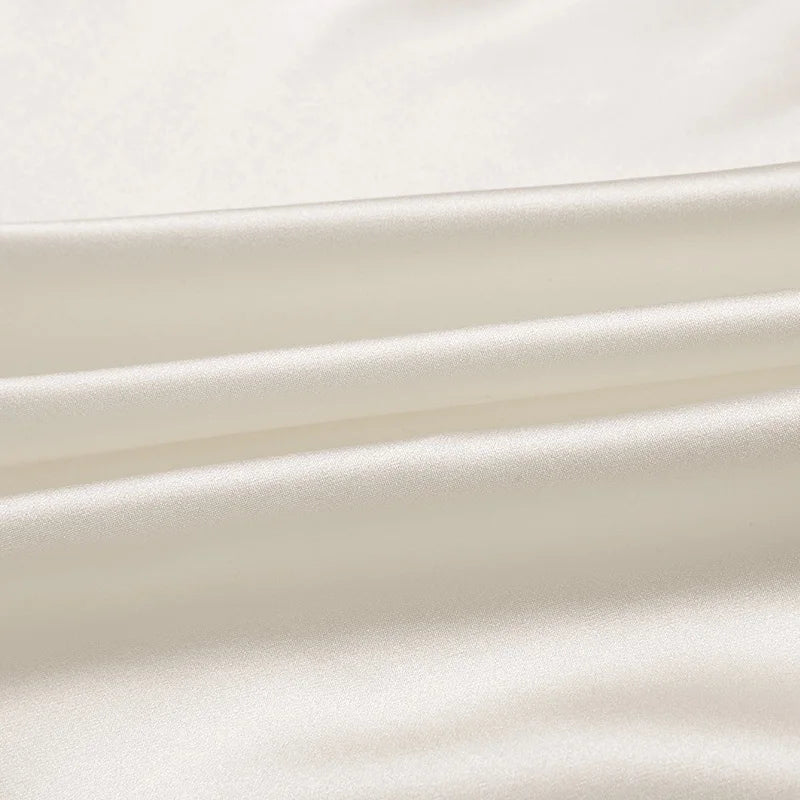Natural Mulberry Stretch Satin (90% Silk+10% Spandex)16 19m/m Thick 42.5" ( 108cm) 55" (140cm) Width Plain White Silk Fabric