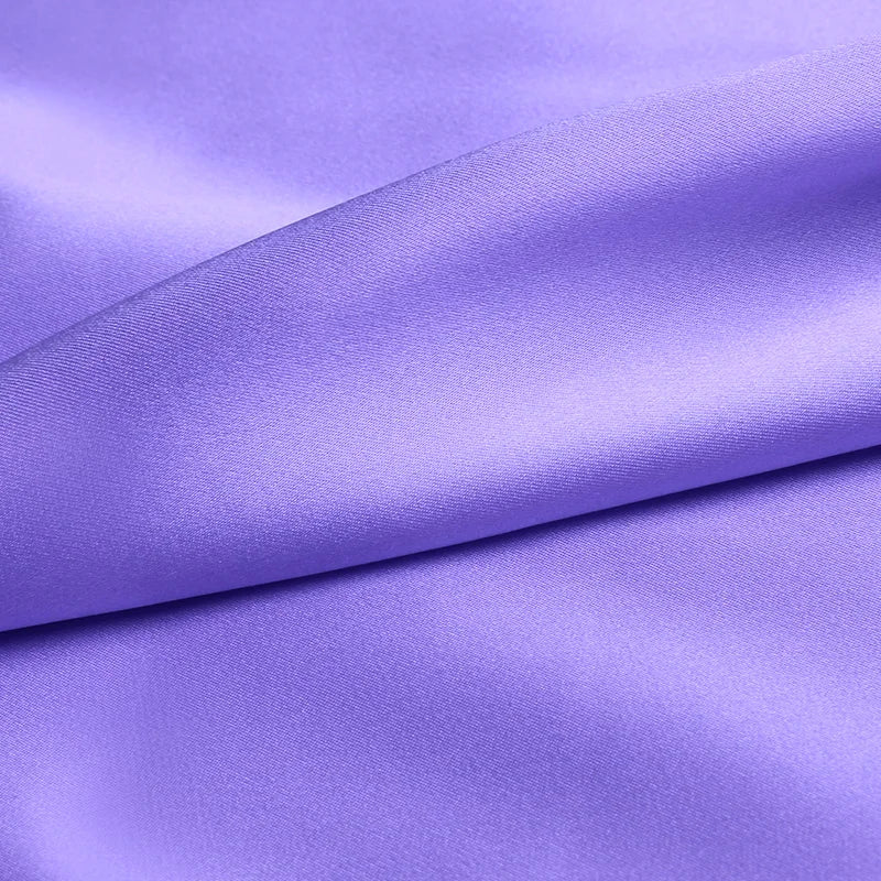 Natural Mulberry Stretch Satin (90% Silk + 10% Spandex)16 19m/m 42.5" ( 108cm) 55" (140cm) DIY Light Purple Charmeuse Fabric