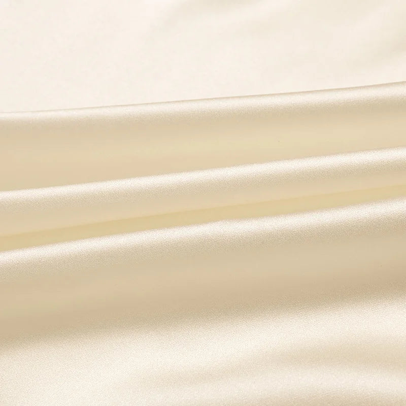 Natural Mulberry Stretch Satin (90% Silk+10% Spandex)16 19m/m Thick 42.5" ( 108cm) 55" (140cm) Width Champagne Pure Silk Fabric