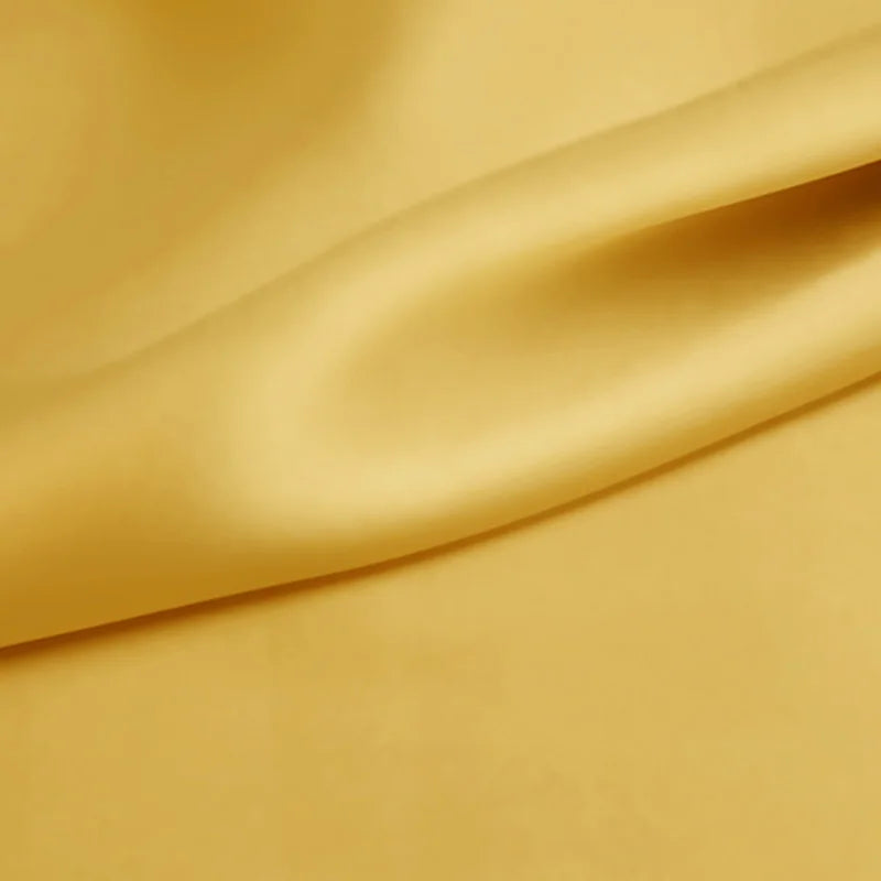 Natural Mulberry Stretch Satin (90% Silk+10% Spandex)16 19m/m Thick 42.5" ( 108cm) 55" (140cm) Width Solid Golden Silk Fabric