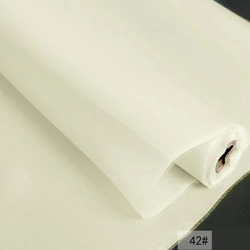 100% Natural SILK Mulberry Organza 5mm 55"( 140cm ) Sexy Lady Luxury Uniform Fashion Clothing Use Top 6A Grade DIY Silk Fabric