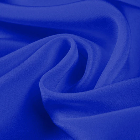 100% Silk Crepe de Chine Natural Pure Mulberry 12 14 16 30mm 45"( 114cm ) 55" (140cm) width Women DIY Royal Blue Clothes Fabric