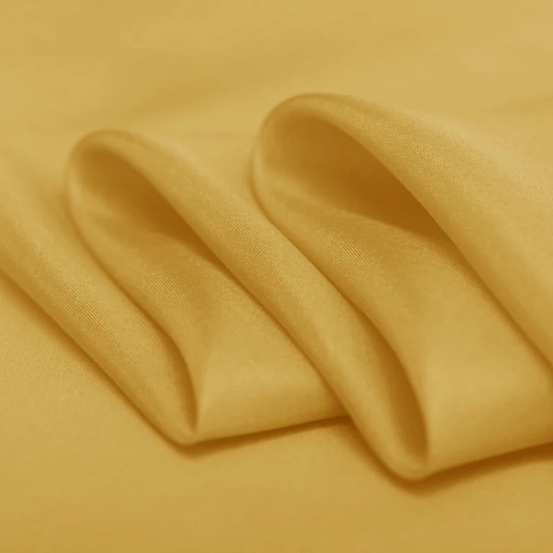 100% Silk Natural Luxury Mulberry Pure Habotai 8m/m 6A grade 45"( 114cm ) Width Fashion Earth Yellow Uniform Lining Silk Fabric