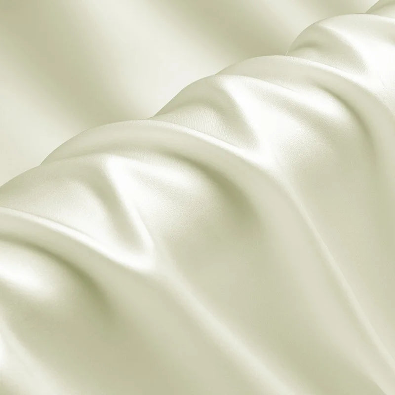 100% silk fabric 16 19 22m/m thick 45"( 114cm )width cream solid natural pure satin charmeuse luxury clothes bedding silk fabric