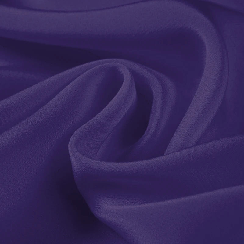 100% Silk Crepe de Chine Natural Pure Mulberry 12 14 16 30mm 45"( 114cm ) 55" (140cm) Width Purple Lady Cloth Lining Silk Fabric