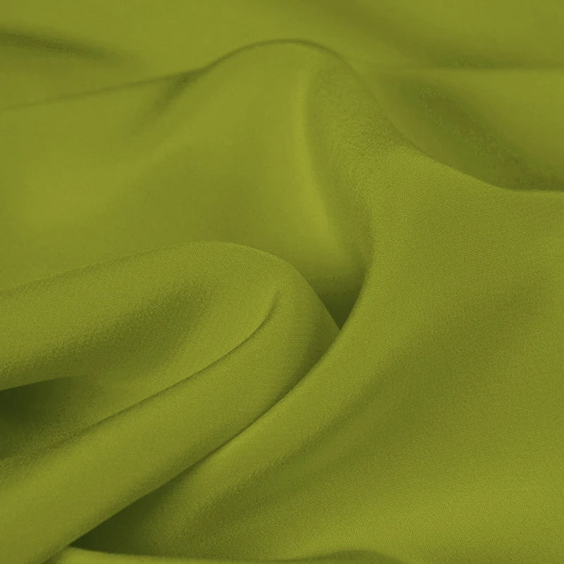 100% Silk Crepe de Chine Natural Pure Mulberry 12 14 16 30mm 45"( 114cm ) 55" (140cm)Width Yellow Green Cloth Lining Silk Fabric