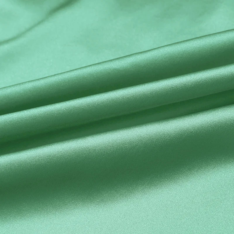 100% silk natural luxury mulberry charmeuse16 19 22m/m 6A grade 45"( 114cm )width lake-green solid clothing bedding silk fabric