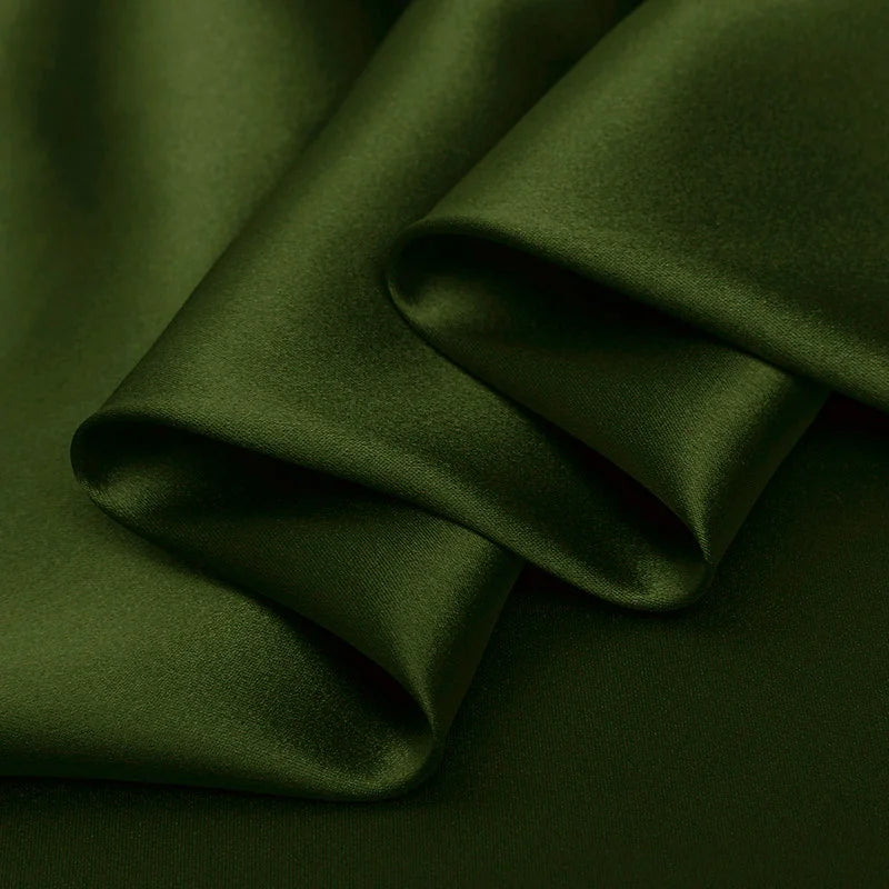 100% silk fabric 16 19 22m/m thick 45"( 114cm )width olive branch pure satin charmeuse luxury DIY clothes bedding silk fabric