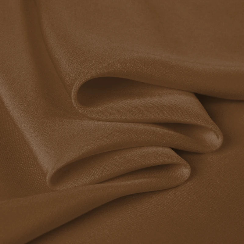 100% Silk Crepe de Chine Natural Pure Mulberry 12 14 16 30mm 45"( 114cm ) 55" (140cm) Width Coffee Lady DIY Dress Silk Fabric