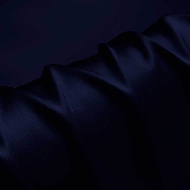 Natural Mulberry Stretch Satin (90% Silk+10% Spandex)16 19m/m Thick 42.5" ( 108cm)  55" (140cm) Width Medieval Blue Silk Fabric