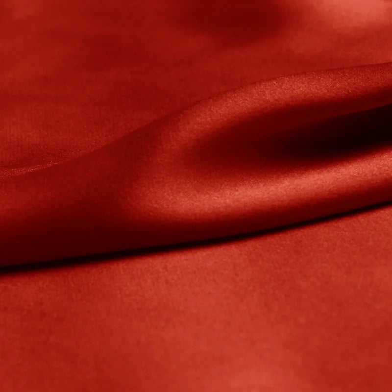 100 pure natural mulberry charmeuse 16 19 22 30m/m thick 45"( 114cm ) width rust red DIY use 6A grade satin silk clothes fabric