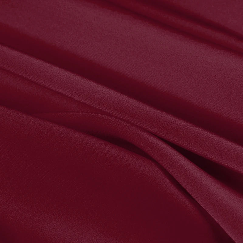 100% Silk Crepe de Chine Natural Pure Mulberry 12 14 16 30mm 45"( 114cm ) 55" (140cm) Width Wine-red DIY Lining Silk Fabric