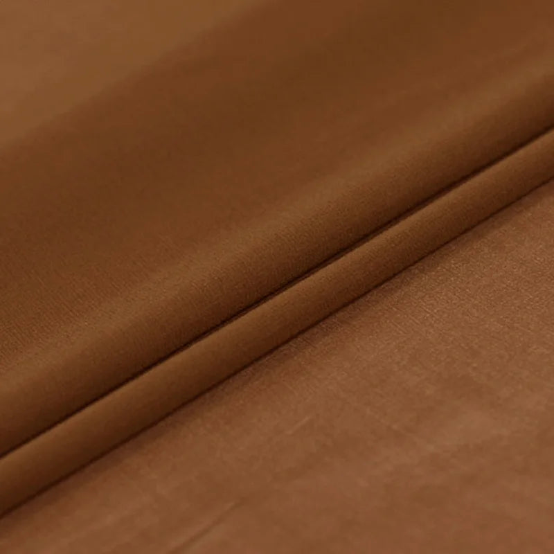 100% Silk Natural Pure Mulberry 8mm 45"( 114cm ) Solid Coffee GGT Sexy Lady Summer Elegant Women Silk Georgette DIY Cloth Fabric