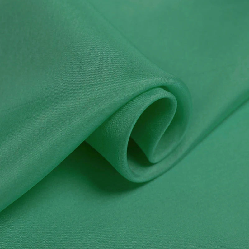 100% Pure Silk Natural Mulberry 8m/m 6A grade 45"( 114cm )Width Elegant Marine Green Tailor Clothes Lining Habotai Silk Fabric