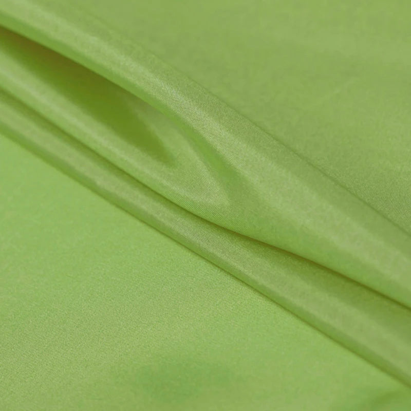 100% Pure Silk Natural Mulberry 8m/m 6A grade 45"( 114cm ) Width Yellow Green Elegant Lady Girl Cloth Lining Habotai Silk Fabric