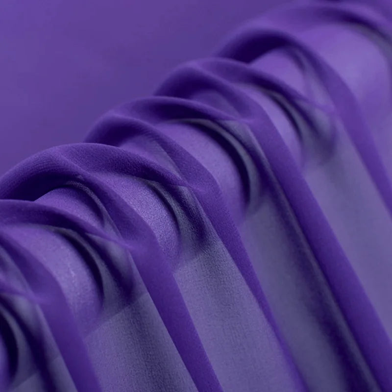 100% Silk Natural Pure Mulberry 8mm 45"( 114cm ) Solid Purple GGT Sexy Lady Summer Elegant Women Silk Georgette DIY Cloth Fabric