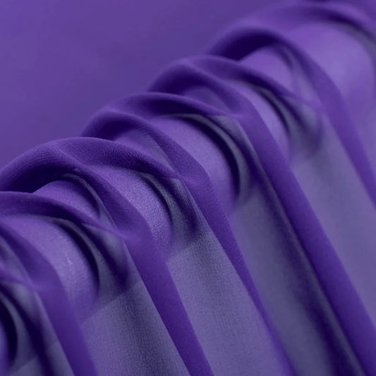 100% Silk Natural Pure Mulberry 5mm 45"( 114cm ) Solid Purple Sexy Lady Summer Elegant Silk Chiffon Women Fashion DIY Fabric