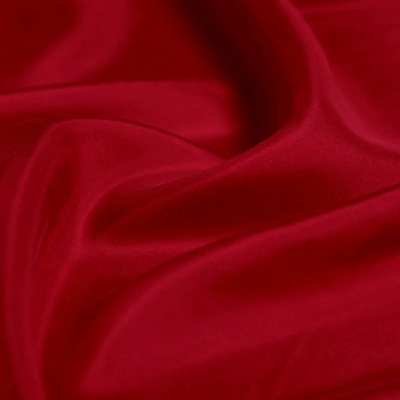 100% Silk Natural Luxury Mulberry Pure Habotai 8m/m 6A grade 45"( 114cm ) Width Solid Red Fashion Clothing Lining Silk Fabric