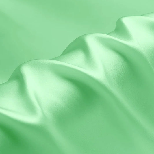 100% silk natural luxury mulberry charmeuse16 19 22 30m/m 6A grade 45"( 114cm )width light bean green cloth bedding silk fabric