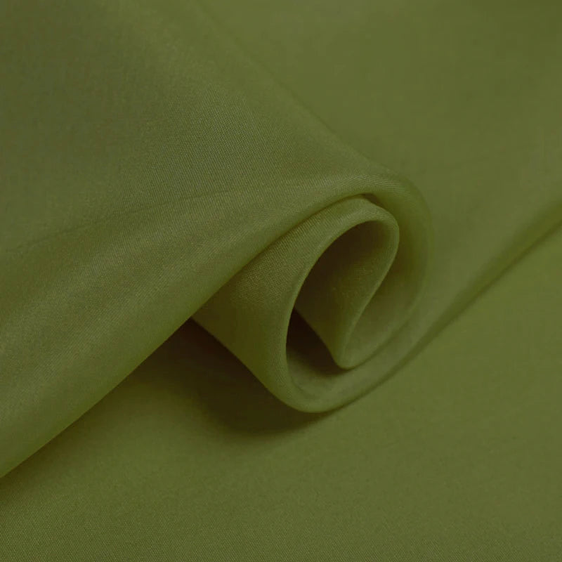 100% Pure Silk Natural Mulberry 8m/m 6A grade 45"( 114cm )Width Handsome Olive Branch Tailor Clothes Lining Habotai Silk Fabric