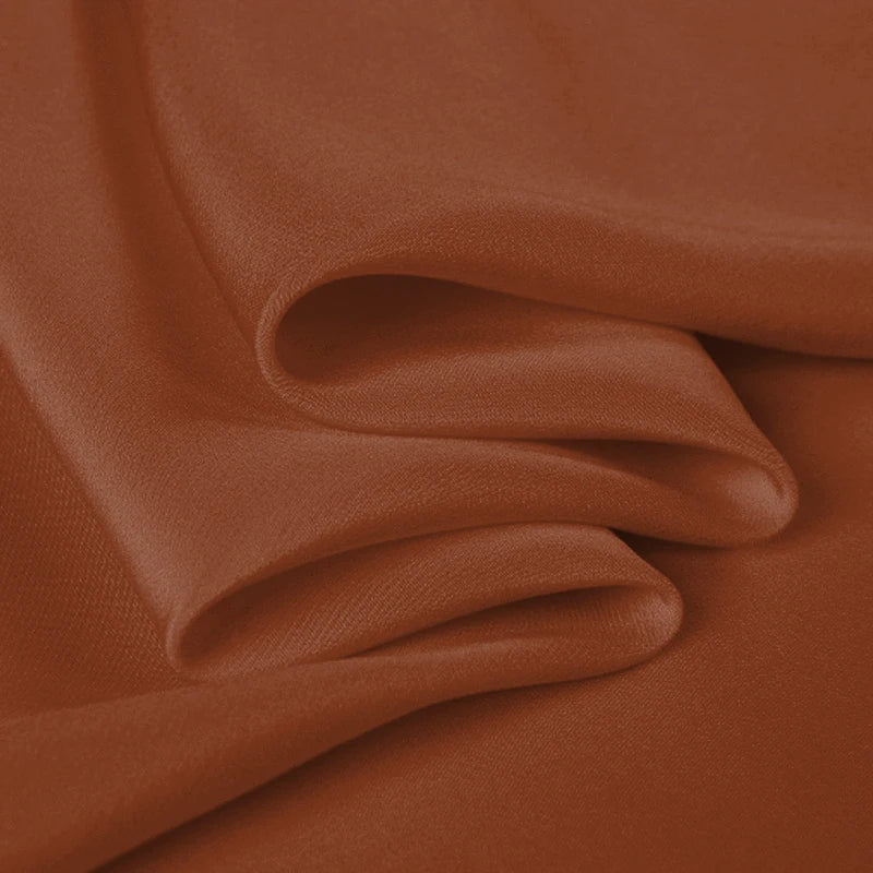 100% Silk Crepe de Chine Natural Pure Mulberry 12 14 16 30mm 45"( 114cm ) 55" (140cm) Width Dark Coffee Dress Lining Silk Fabric