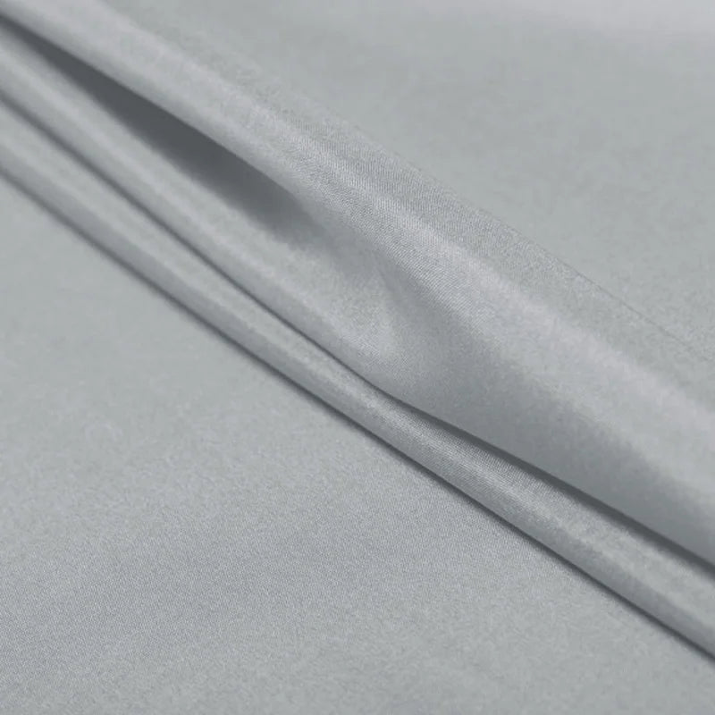 100 Pure Silk Natural Luxury Mulberry 8m/m 6A grade 45"( 114cm ) Width Silver Grey Lady Cool Summer Clothes Habotai Silk Fabric