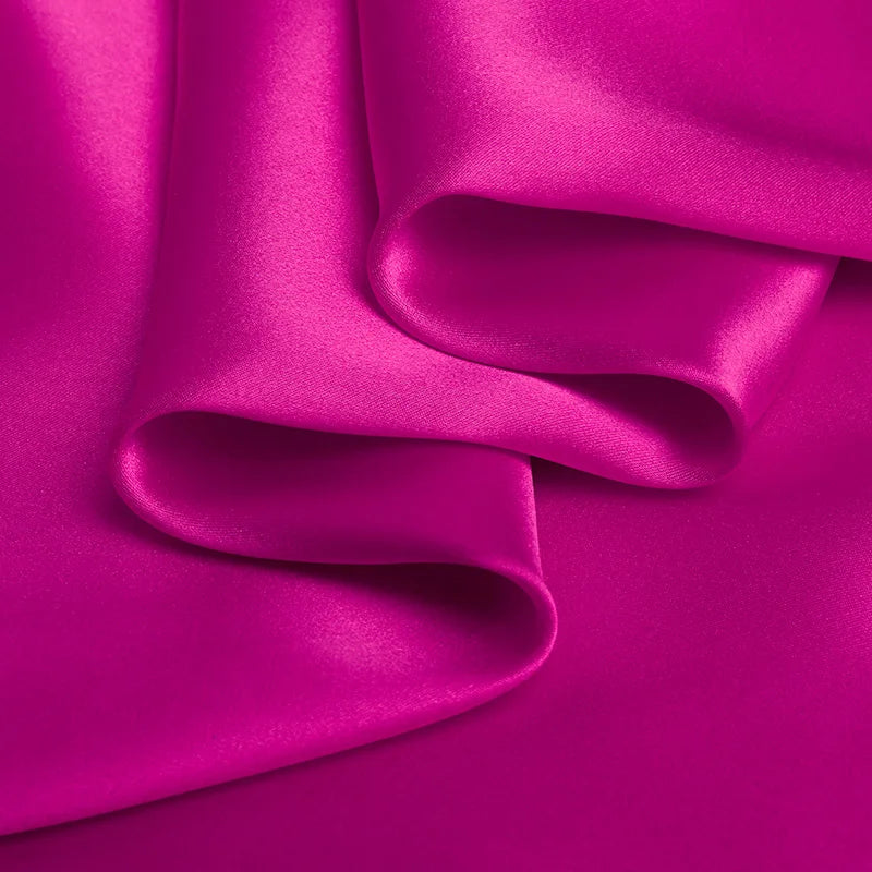 Natural Mulberry Stretch Satin (90% Silk + 10% Spandex)16 19m/m 42.5" ( 108cm)  55" (140cm) DIY Women Clothes Charmeuse Fabric