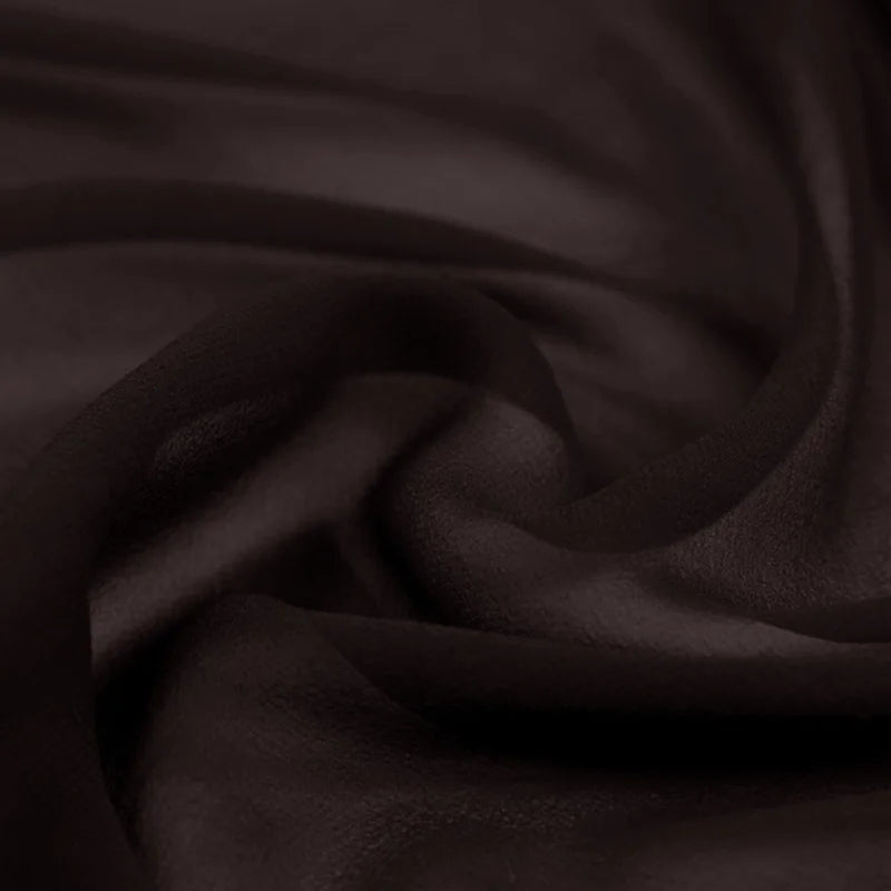 100% Silk Natural Pure Mulberry 5mm 45"( 114cm ) Solid Brown Sexy Lady Summer Elegant Silk Chiffon DIY Eco-friendly Cloth Fabric