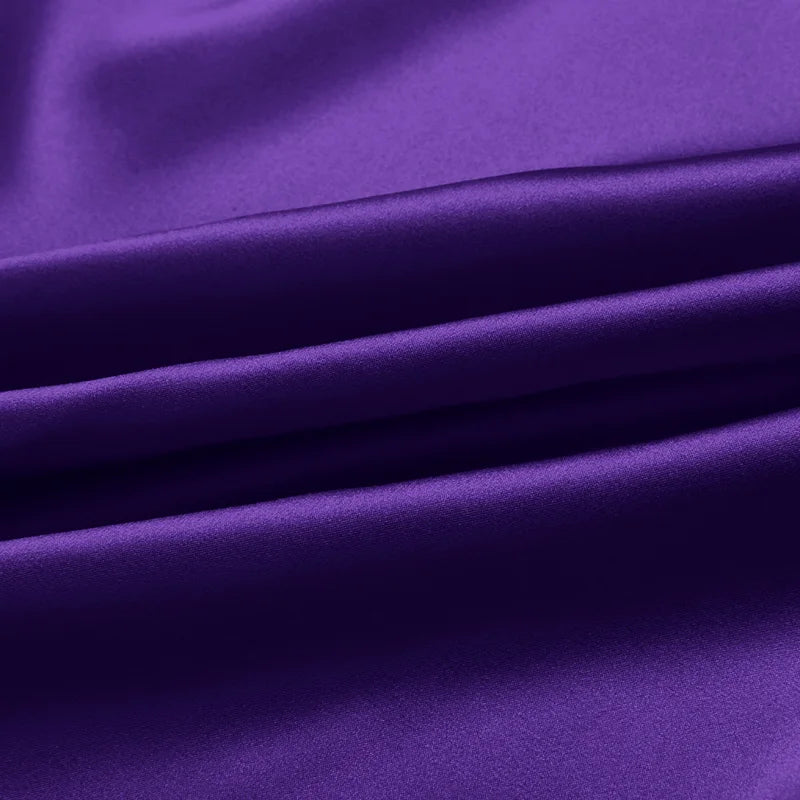 100% silk natural luxury mulberry charmeuse16 19 22m/m 6A grade 45"( 114cm )width solid pure purple clothing bedding silk fabric