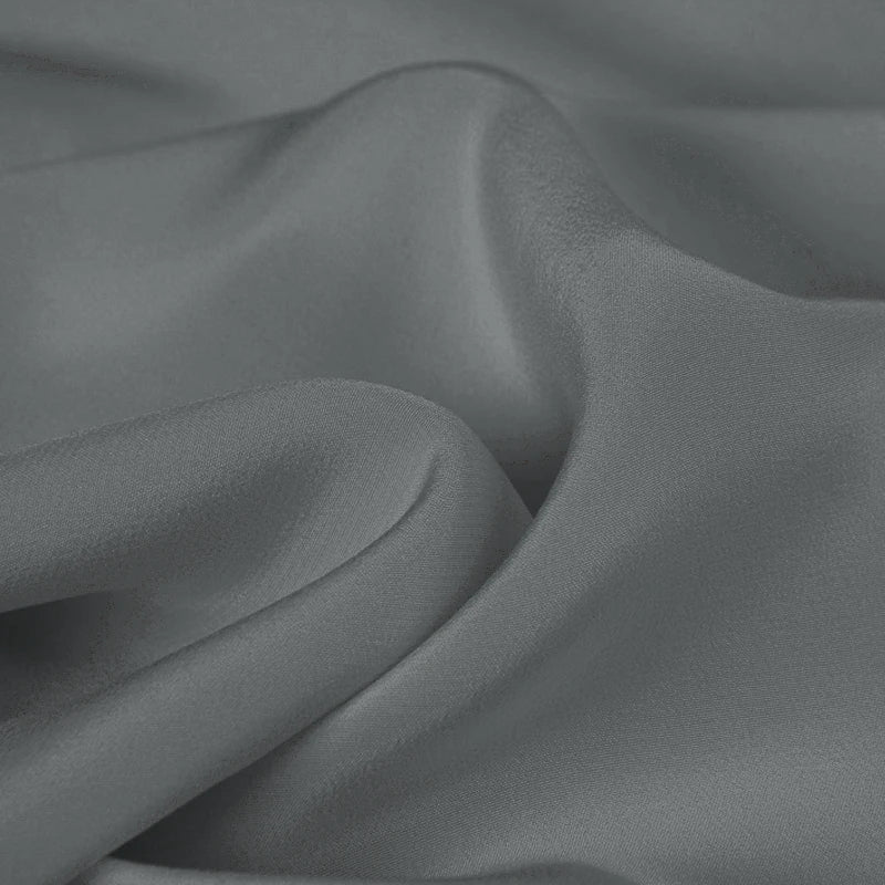 100% Silk Crepe de Chine Natural Pure Mulberry 12 14 16 30mm 45"( 114cm ) 55" (140cm) Width Ghost Grey Women Silk Lining Fabric