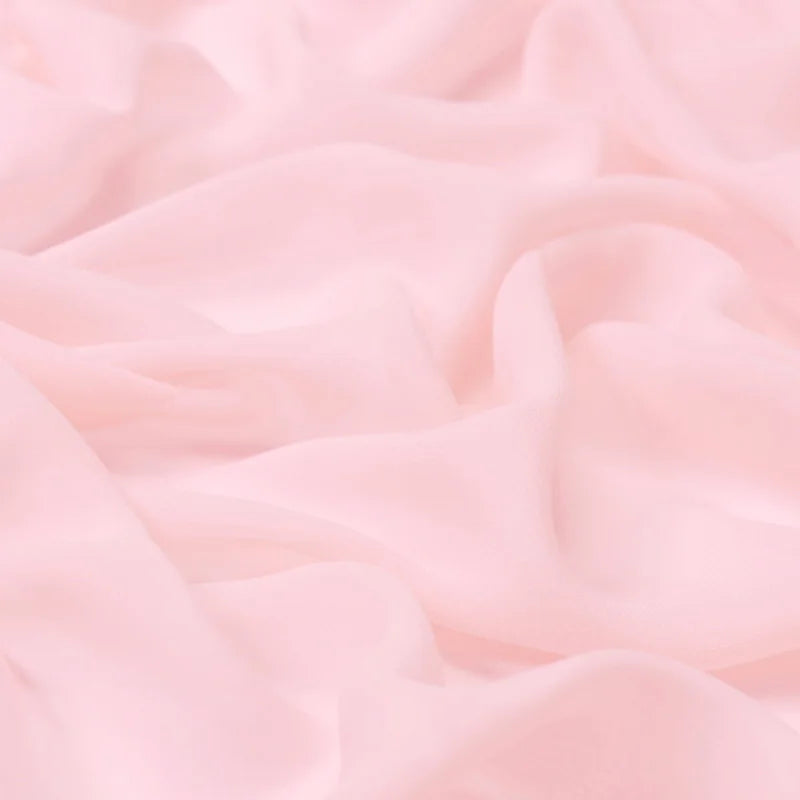 100% Silk Natural Pure Mulberry 5mm 45"( 114cm ) Soft Baby Pink Lady Summer Elegant Women Silk Chiffon DIY Fashion Cloth Fabric