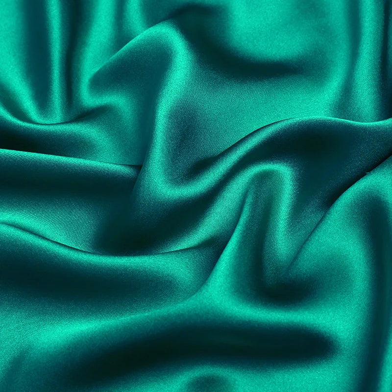 100% silk fabric 16 19 22m/m thick 45"( 114cm )width solid latigo bay satin charmeuse luxury DIY clothes bedding silk fabric