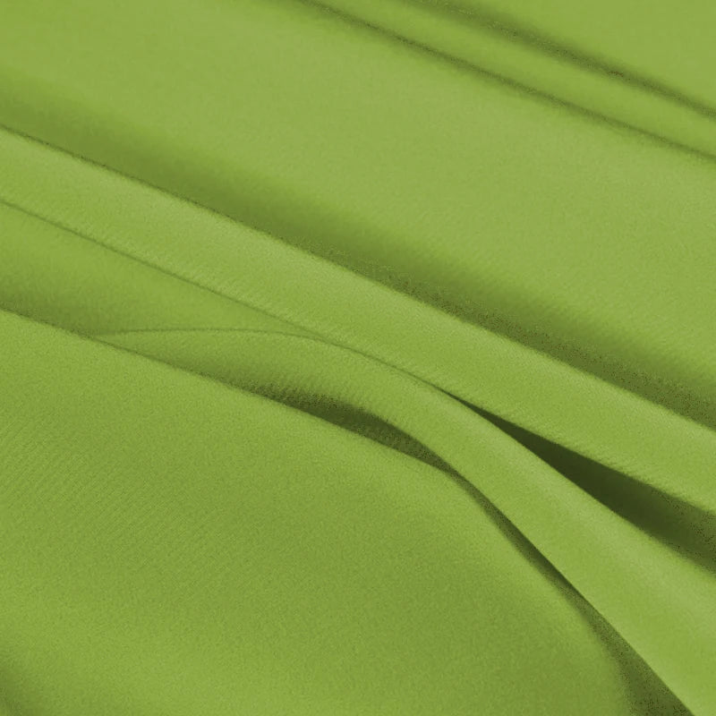 100% Silk Crepe de Chine Natural Pure Mulberry 12 14 16 30mm 45"( 114cm ) 55" (140cm) Width Grass Green Cloth Lining Silk Fabric