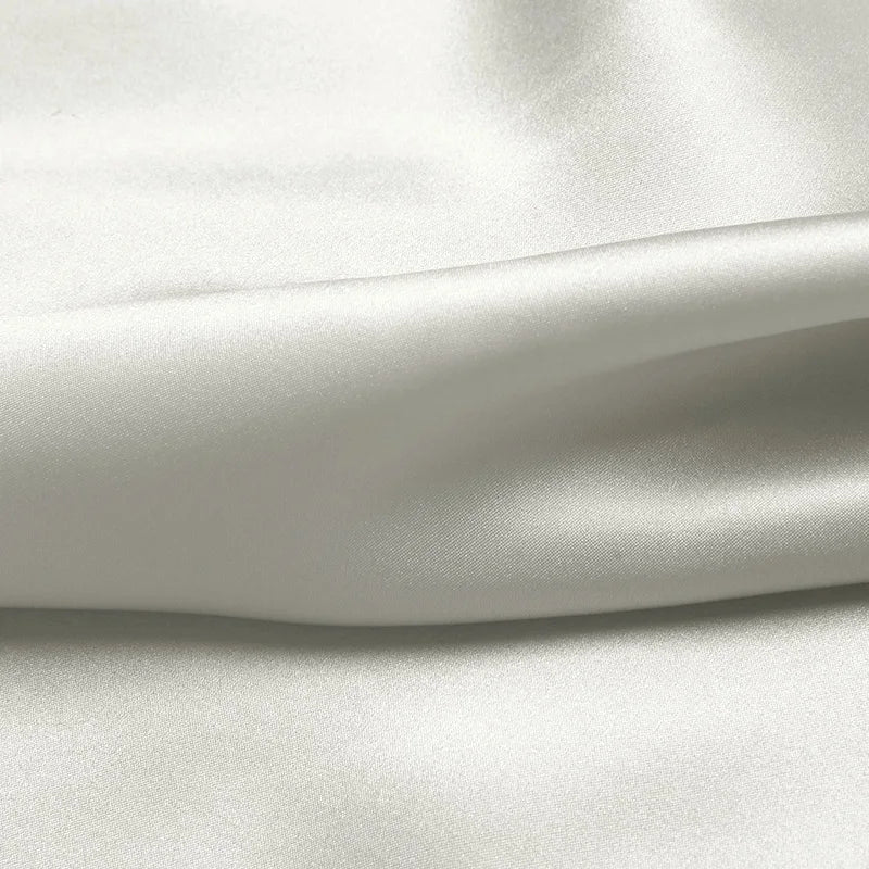 100% silk fabric 16 19 22m/m thick 45"( 114cm )width grey cream natural pure satin charmeuse luxury clothes bedding silk fabric