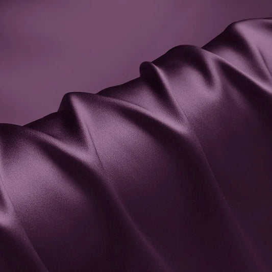 Natural Mulberry Stretch Satin (90% Silk+10% Spandex)16 19m/m Thick 42.5" ( 108cm)  55" (140cm) Width Purple Tailor Silk Fabric