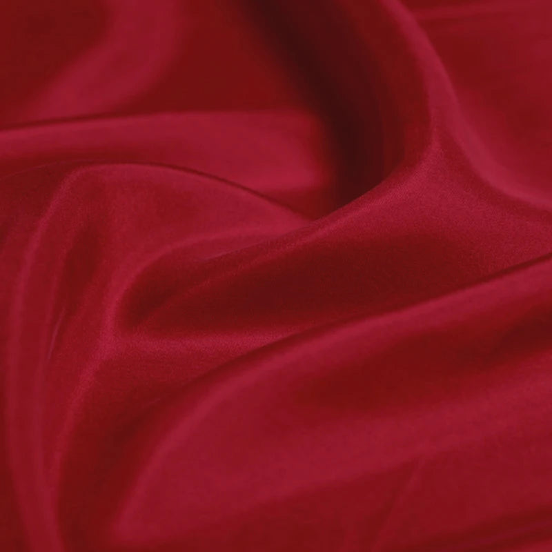 100% Silk Natural Luxury Mulberry Pure Habotai 8m/m 6A grade 45"( 114cm ) Width Solid Scarlet Color Uniform Lining Silk Fabric