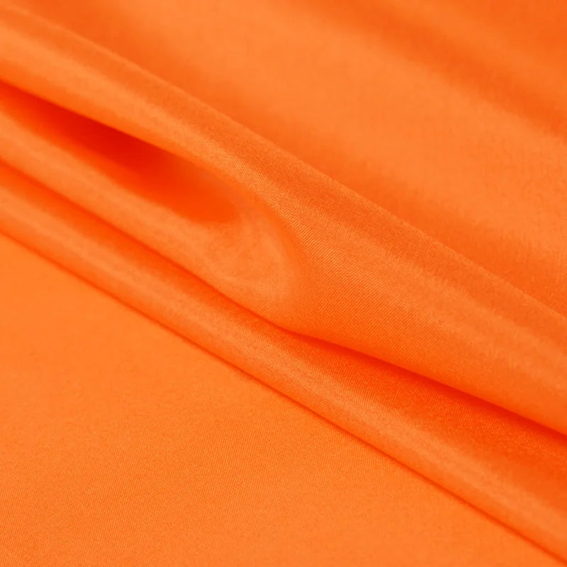 100% Silk Natural Luxury Mulberry Pure Habotai 8m/m 6A grade 45"( 114cm ) Width Reddish Orange Dress Shirt  Lining Silk Fabric