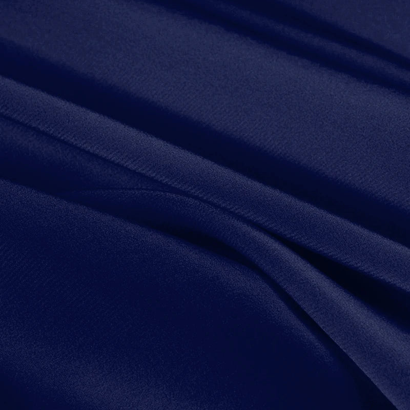 100% Silk Crepe de Chine Natural Pure Mulberry 12 14 16 30mm 45"( 114cm ) 55" (140cm)Width Light Navy Blue Lining Silk Fabric