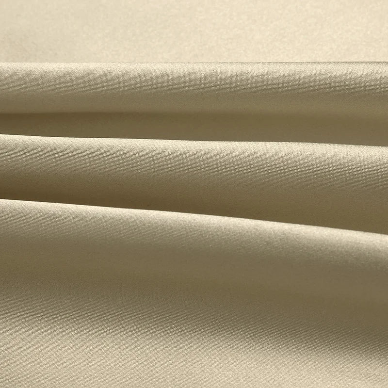 Natural Mulberry Stretch Satin (90% Silk+10% Spandex)16 19m/m Thick 42.5" ( 108cm)  55" (140cm) Width Light Beige Silk Fabric