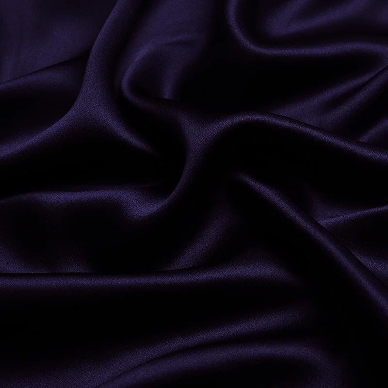 Natural Mulberry Stretch Satin (90% Silk+10% Spandex)16 19m/m Thick 42.5" ( 108cm)  55" (140cm) Width Solid Violet Silk Fabric