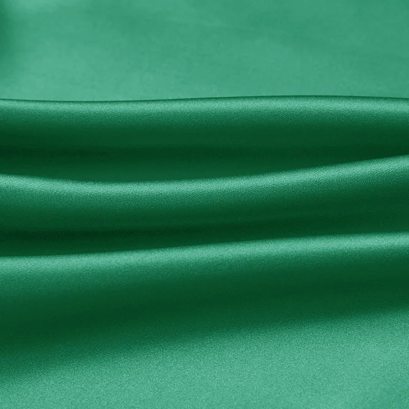 100% silk fabric 16 19 22m/m thick 45"( 114cm )width marine green pure satin charmeuse luxury DIY clothes bedding silk fabric