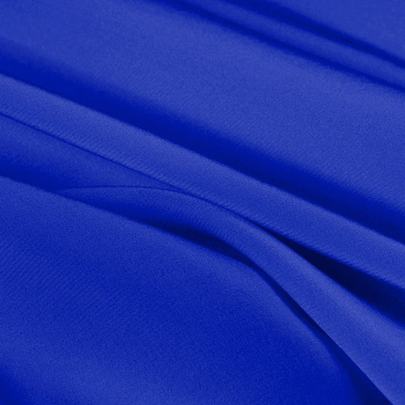 100% Silk Crepe de Chine Natural Pure Mulberry 12 14 16 30mm 45"( 114cm ) 55" (140cm) width Women DIY Royal Blue Clothes Fabric