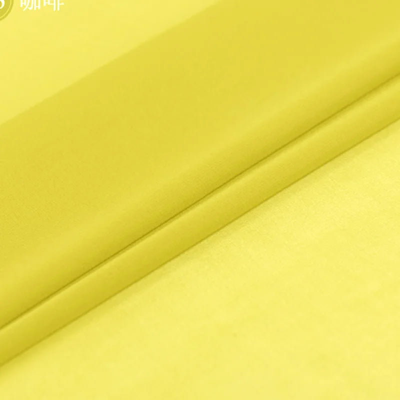 100% Silk Natural Pure Mulberry 8mm 45"( 114cm ) Soft Bright Yellow GGT Sexy Lady Summer Elegant Women Silk Georgette DIY Fabric