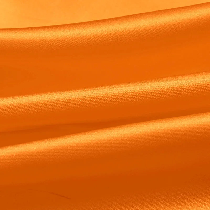 100% silk natural luxury mulberry charmeuse16 19 22m/m 6A grade 45"( 114cm )width solid orange for clothing bedding silk fabric