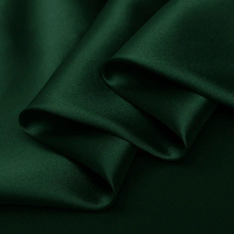 100% silk fabric 16 19 22 30 40m/m thick 45"( 114cm ) width galapagos green pure charmeuse fabric for luxury bedding satin cloth