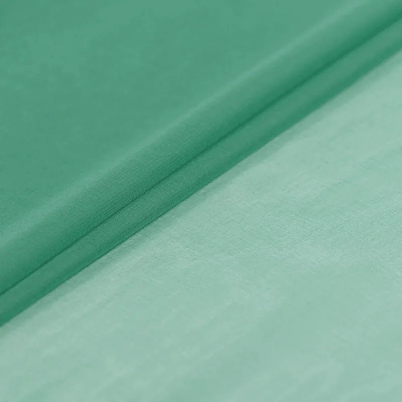 100% Silk Natural Pure Mulberry 5mm 45"( 114cm ) Lake-green Sexy Lady Summer Elegant Silk Chiffon DIY Women Cool Clothing Fabric