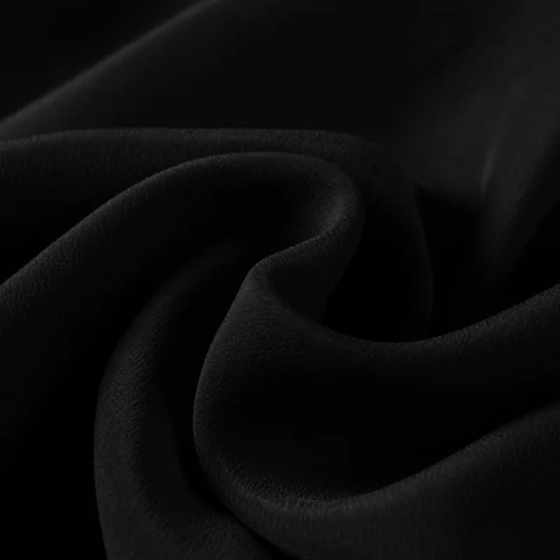 Natural Pure Mulberry 12 14 16 30mm 45"( 114cm ) 55" (140cm) width 100% Silk Crepe de Chine Black Women DIY Shirt Sewing Fabric