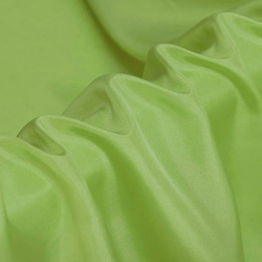 100% Pure Silk Natural Mulberry 8m/m 6A grade 45"( 114cm ) Width Yellow Green Elegant Lady Girl Cloth Lining Habotai Silk Fabric