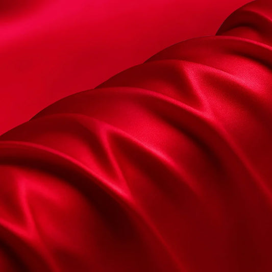 100% Natural Mulberry Charmeuse 16 19 22 30 40m/m Thick 45"( 114cm ) Width Solid Red Clothing Bedding 6A Pure Satin Silk Fabric