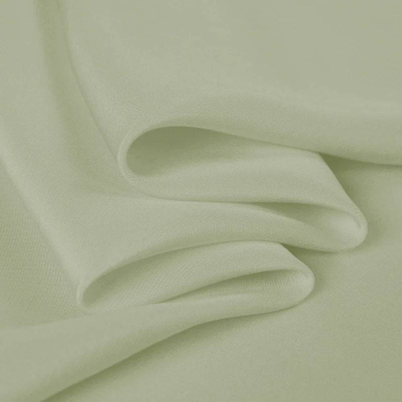 100% Silk Crepe de Chine Natural Pure Mulberry 12 14 16 30mm 45"( 114cm ) 55" (140cm) width Pea Green Lady DIY Cloth Silk Fabric